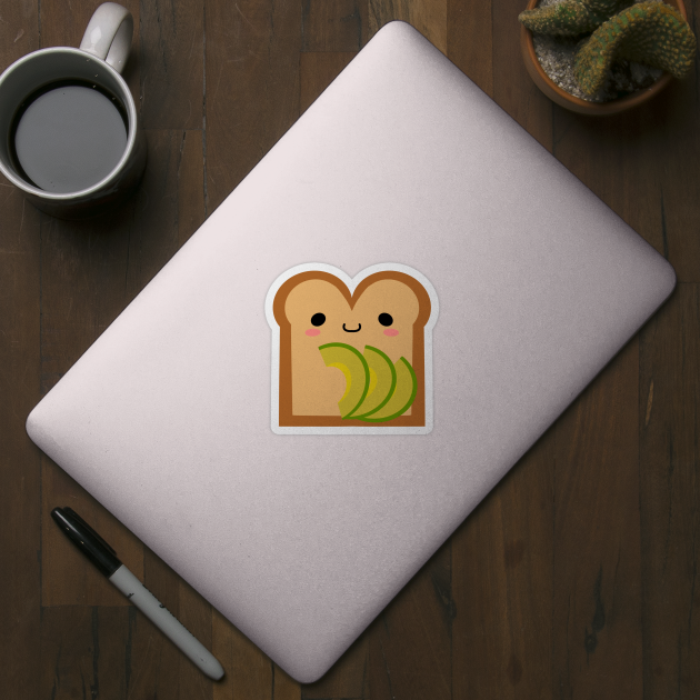 Cute Avocado Toast Breakfast Friend by SaganPie